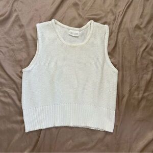 White Knit Sweater Vest